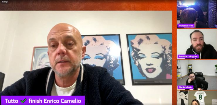 Camelio durante la diretta