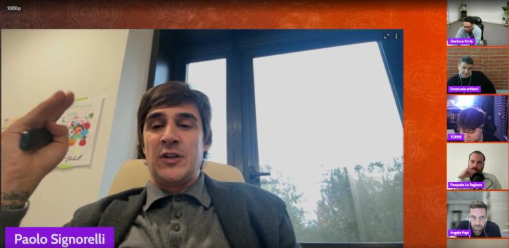 Un momento della diretta