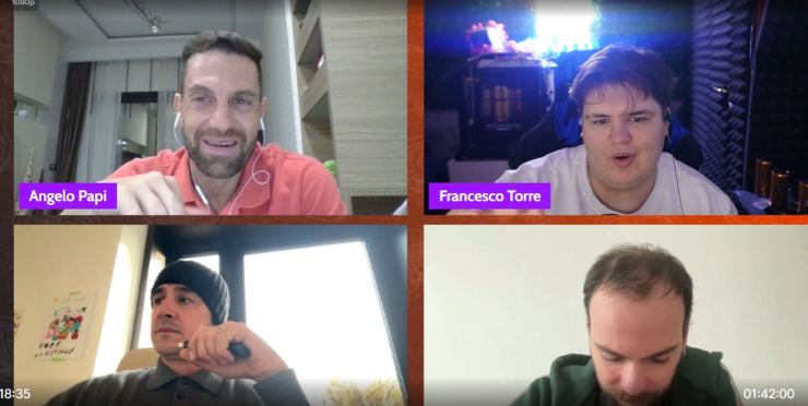 Un momento della diretta su Twitch