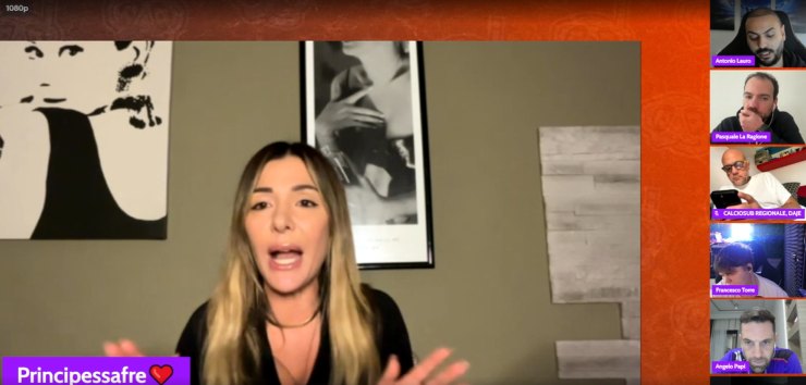 Un momento della diretta su calciosub