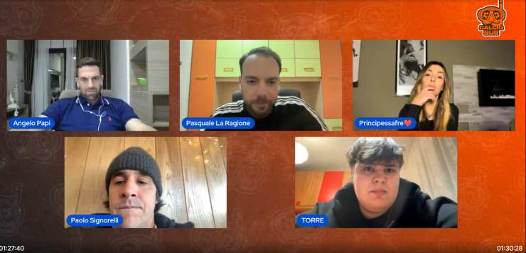 Un momento della diretta