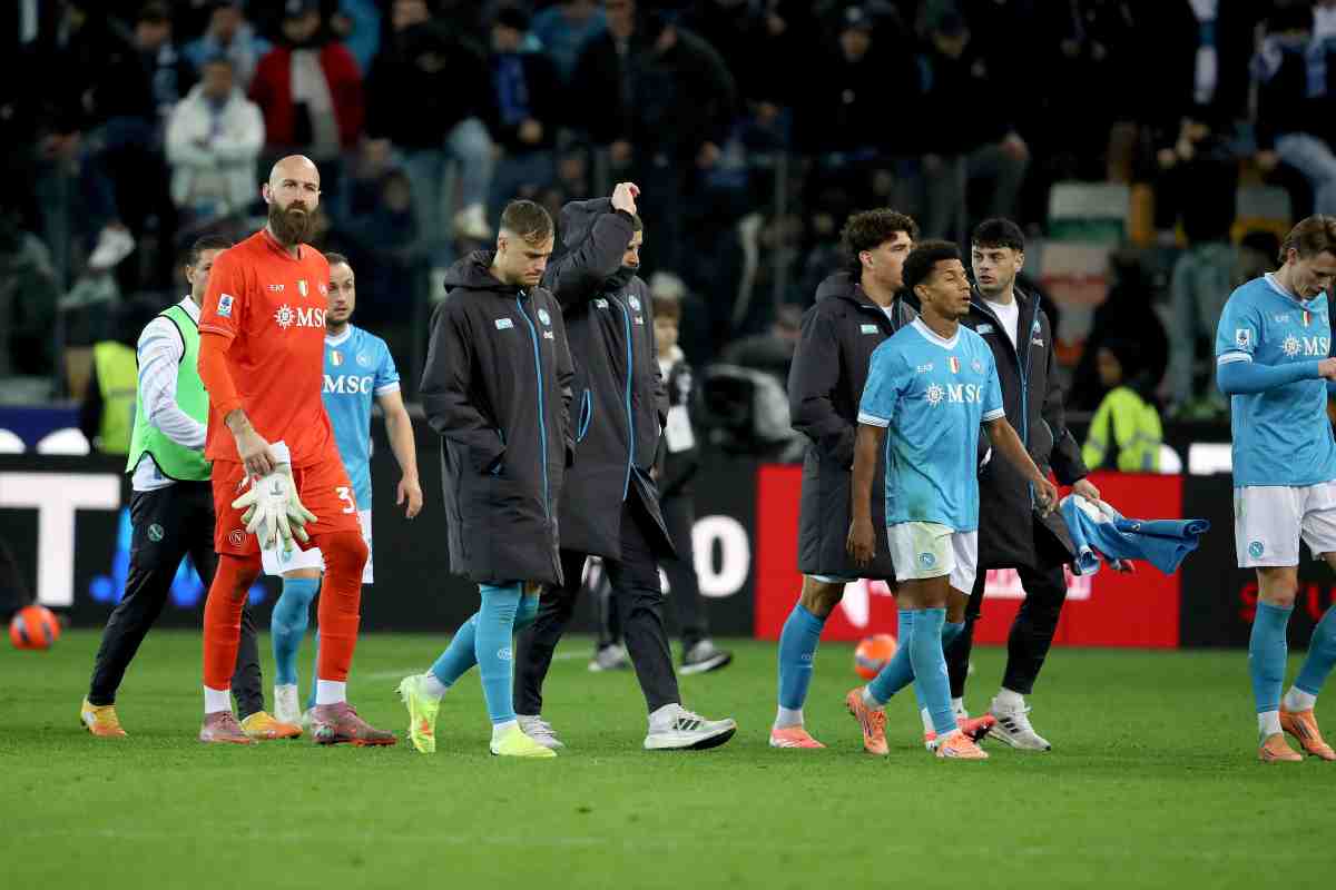 Il Napoli deluso in campo