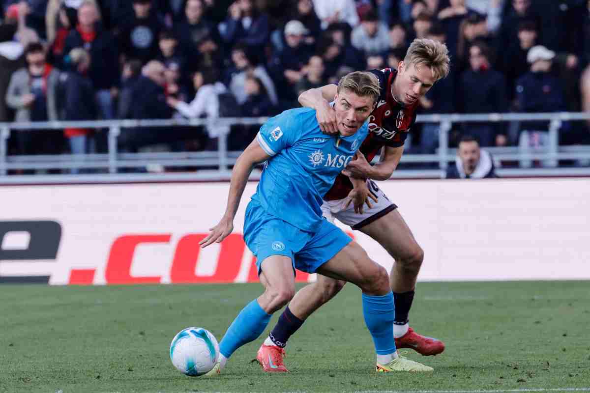 Un momento di Napoli-Bologna