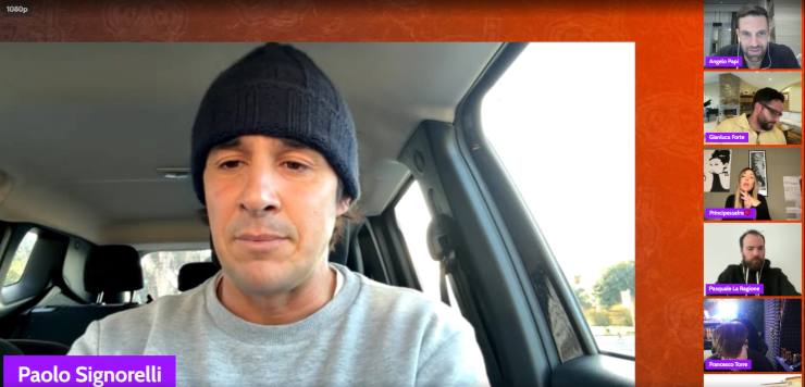 Un momento della diretta di ieri