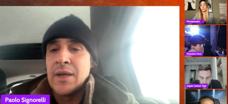 Signorelli durante la diretta