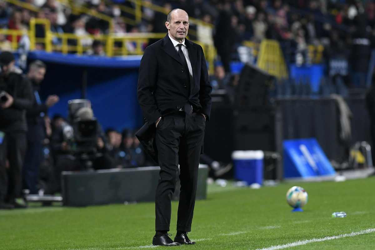 Massimiliano Allegri durante il match di Supercoppa con il Napoli