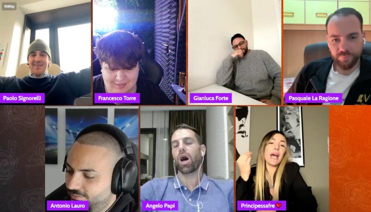 Il momento concitato durante la diretta di Calciosub