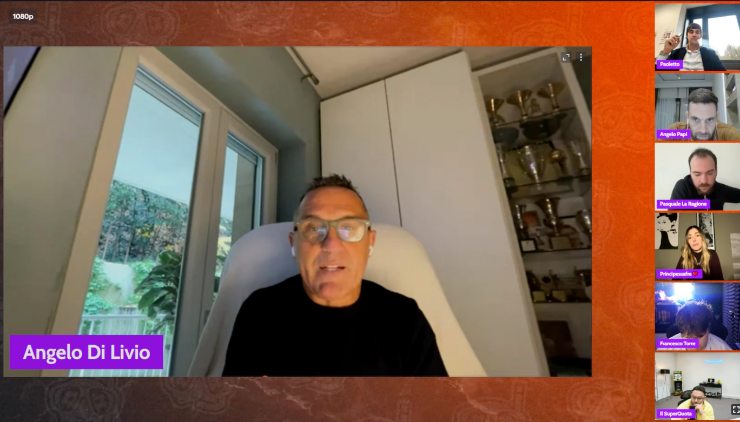 Angelo Di Livio, ex Fiorentina e Juventus, mentre è in diretta a Calciosub