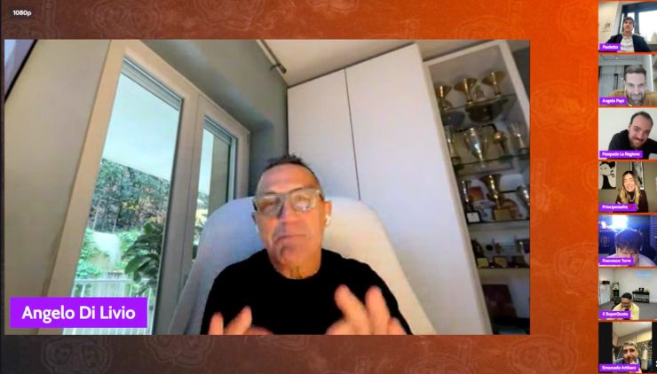 L'ex campione Angelo Di Livio mentre è in diretta su Calciosub e si scontra con Camelio