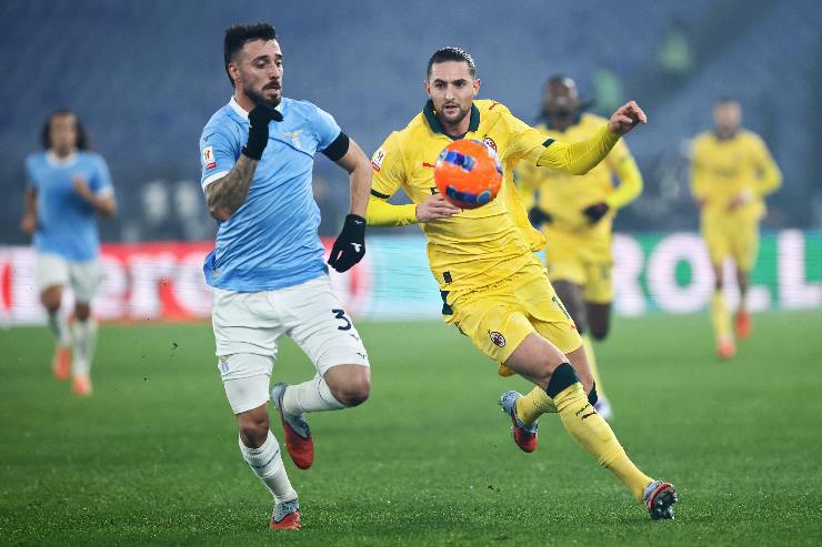 Gila e Rabiot durante la gara di coppa Italia