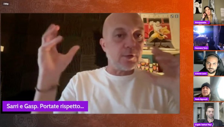 Il momento in cui Camelio e Signorelli discutono vivacemente