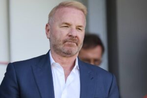 Il direttore sportivo del Milan Igli Tare mentre è allo stadio