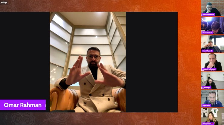 Omar Rahman il procuratore di Caprile mentre spiega il suo punto di vista sul calcio italiano