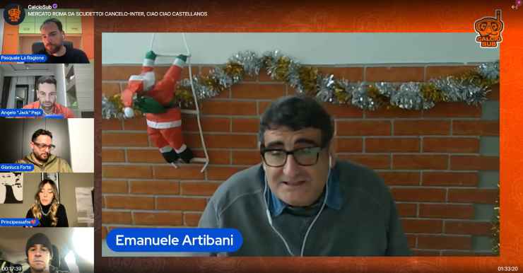 Artibani durante una diretta