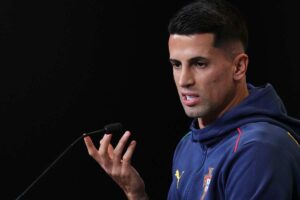 Cancelo durante un'intervista