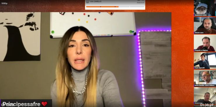 Un momento della diretta