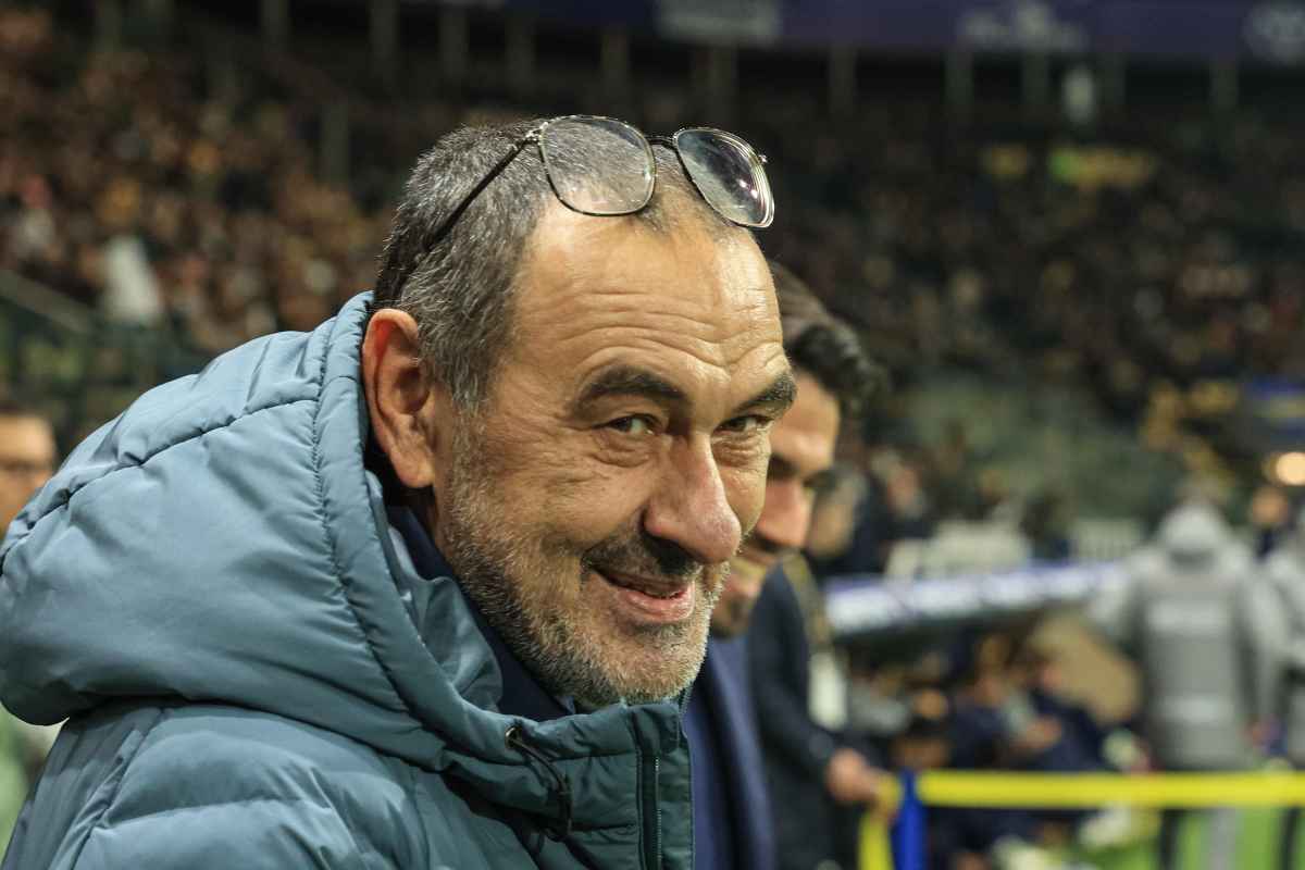 Sarri in primo piano