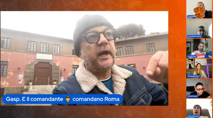 La trasmissione è un fuoco e il momento in cui Camelio attacca Allegri