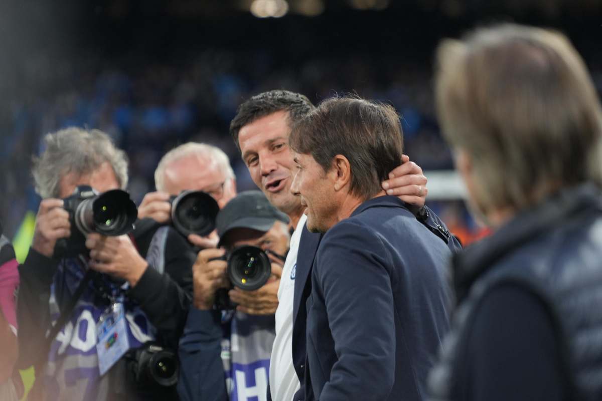 Conte e Chivu poco prima di una sfida