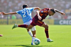 Roma e Lazio durante il derby