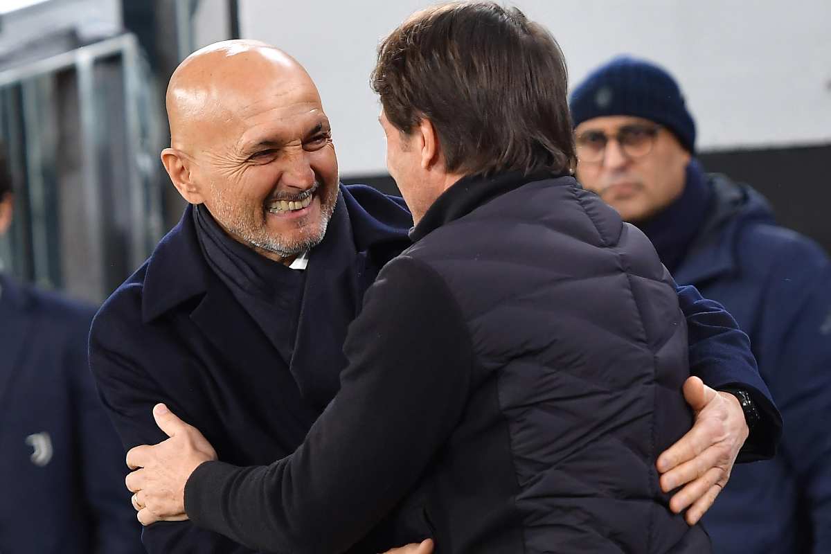Spalletti e Conte poco prima della gara tra Juventus e Napoli