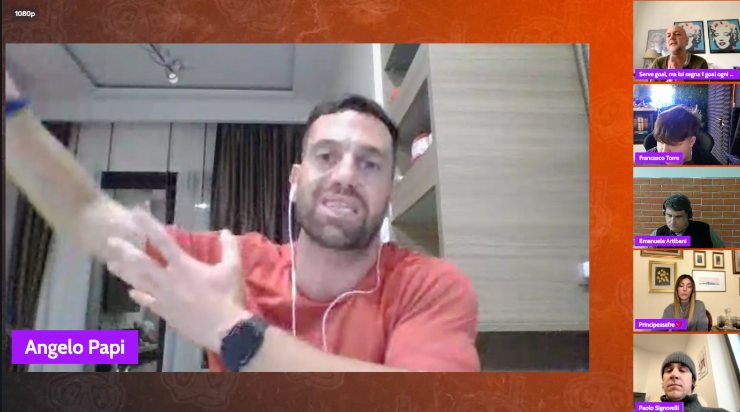 Il momento della lite in diretta sul mercato della Roma