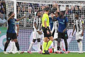 Un momento dell'ultima gara di campionato tra Inter e Juventus