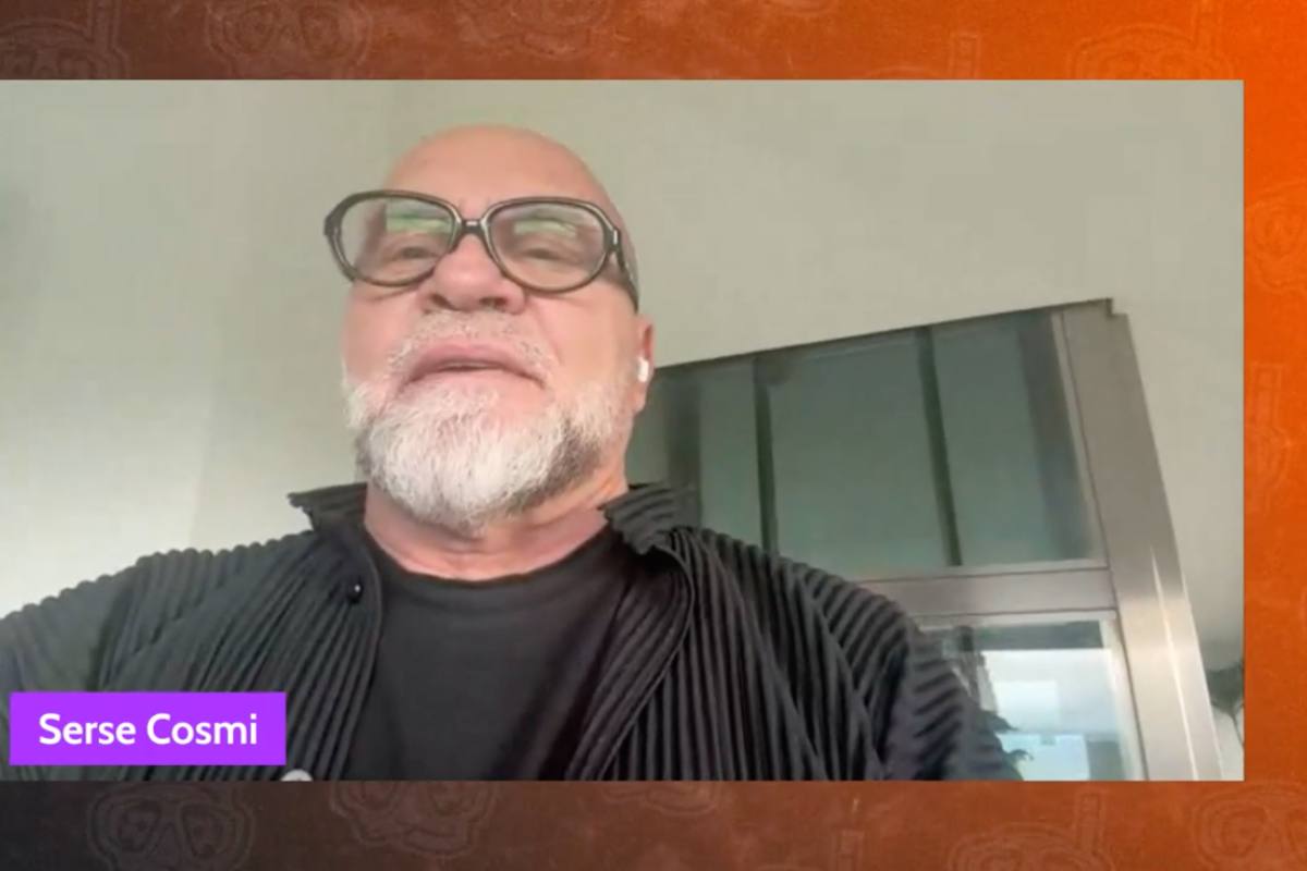 L'ex tecnico di serie A Serse Cosmi mentre parla in diretta a Calciosub