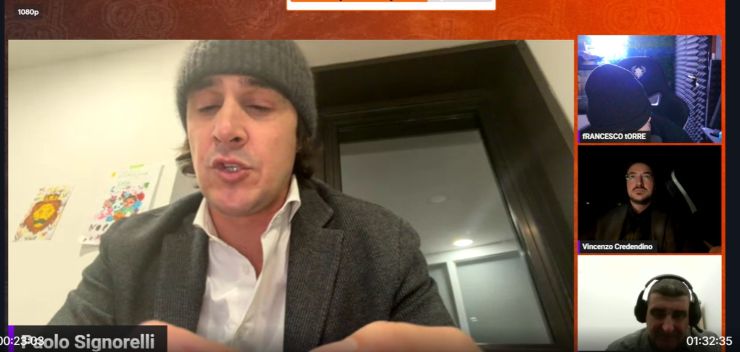 Signorelli durante una diretta