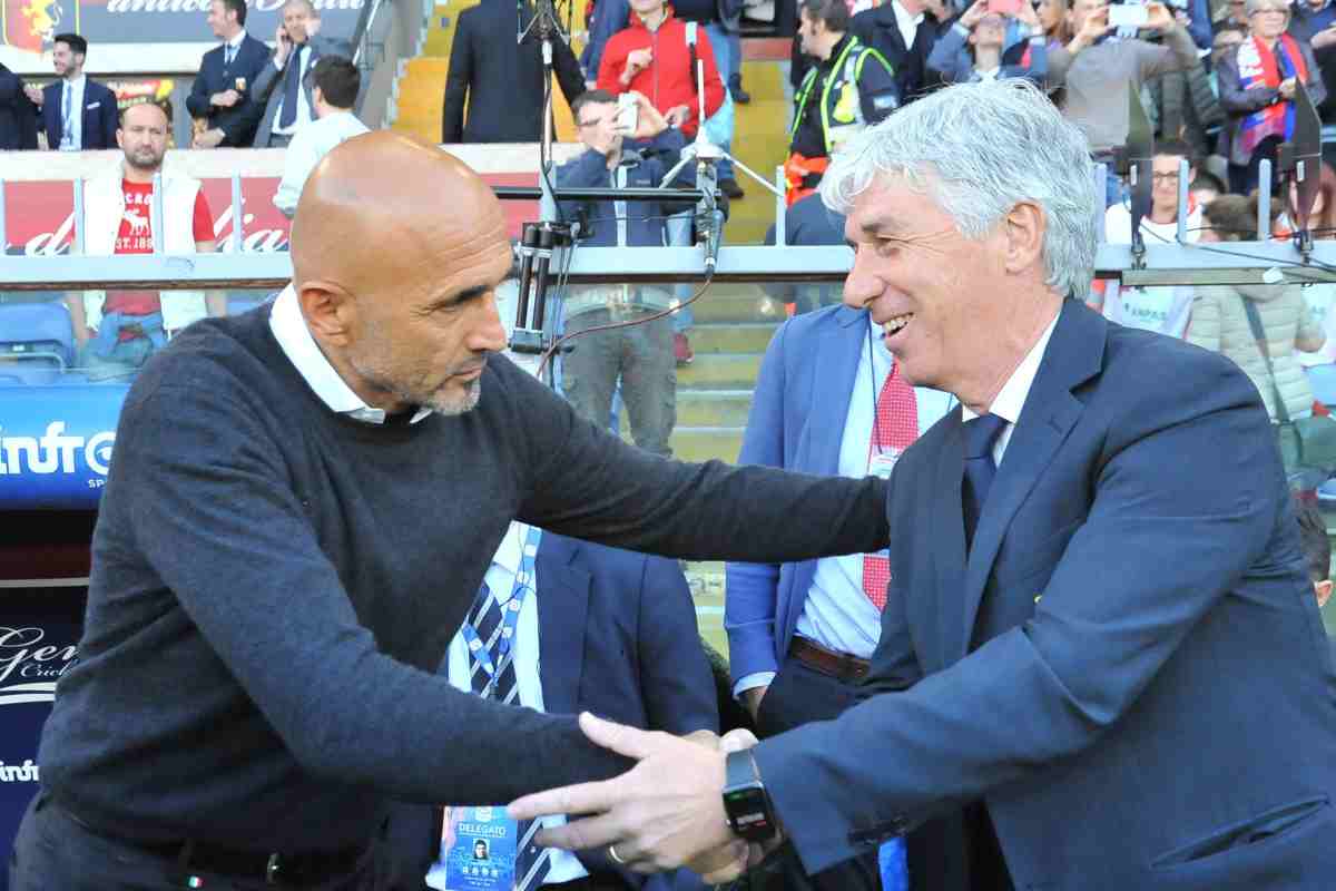 Gasperini e Spalletti prima di un Genoa-Roma