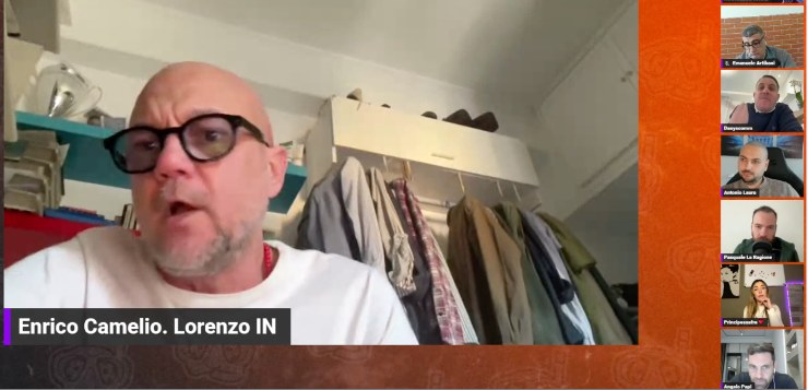 Enrico Camelio durante la diretta infuocata di Calciosub