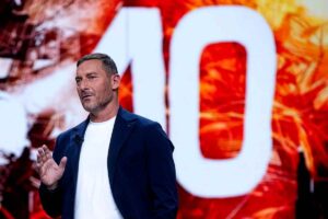 Totti durante un evento