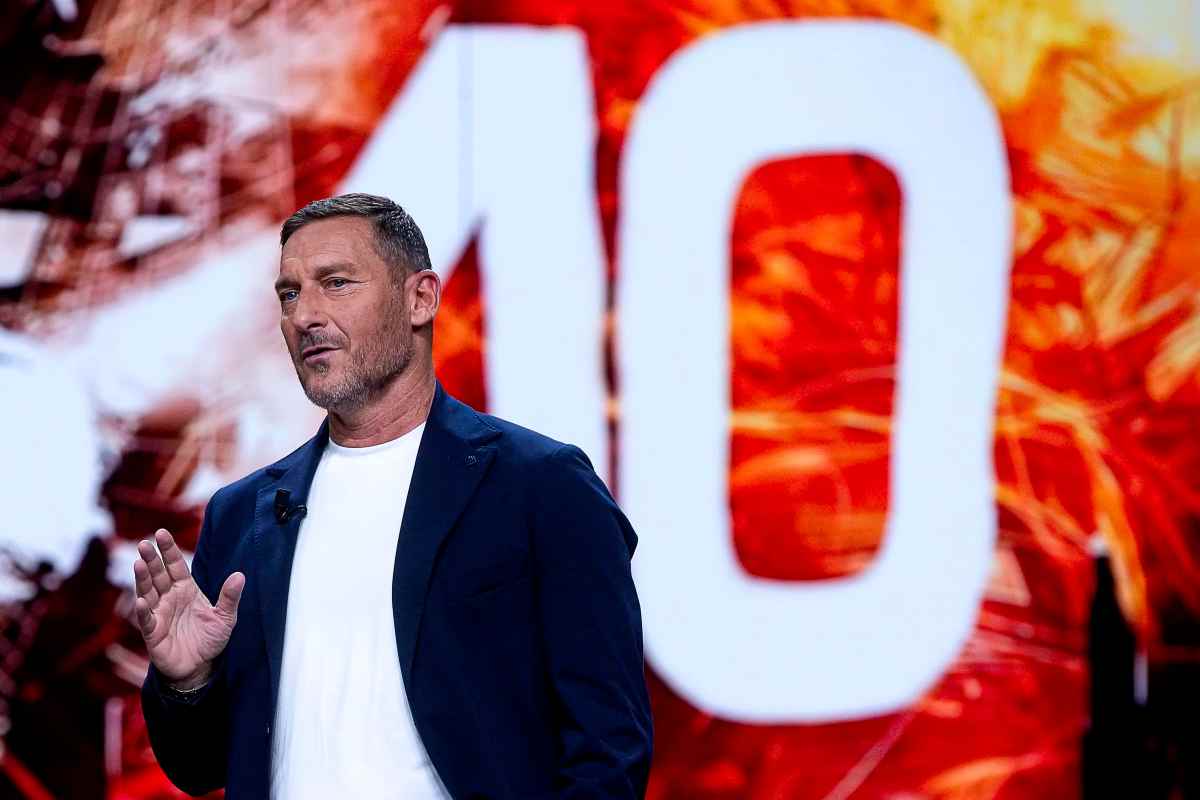 Totti durante un evento