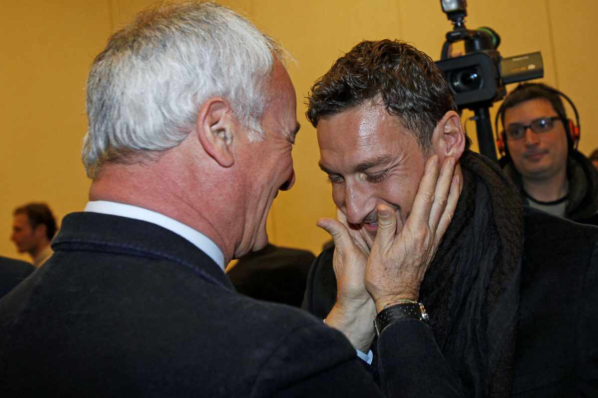 Francesco Totti e Claudio Ranieri in una foto di qualche anno fa