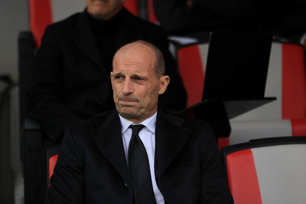 Il tecnico del Milan Max Allegri prima di una gara di campionato