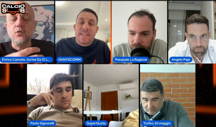 Il momento della diretta twitch su Calciosub