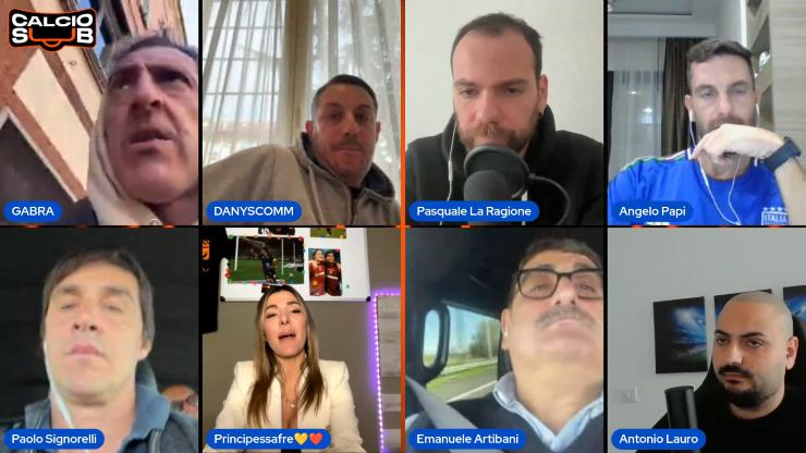 La diretta di Calciosub mentre si parla della Roma