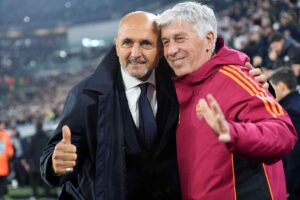 Gasperini e Spalletti poco prima di un Roma-Juventus