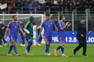 Il ct dell'Italia Gattuso alla fine di una gara degli azzurri