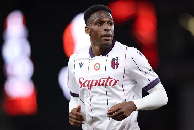 Lucumi del Bologna durante una gara di campionato