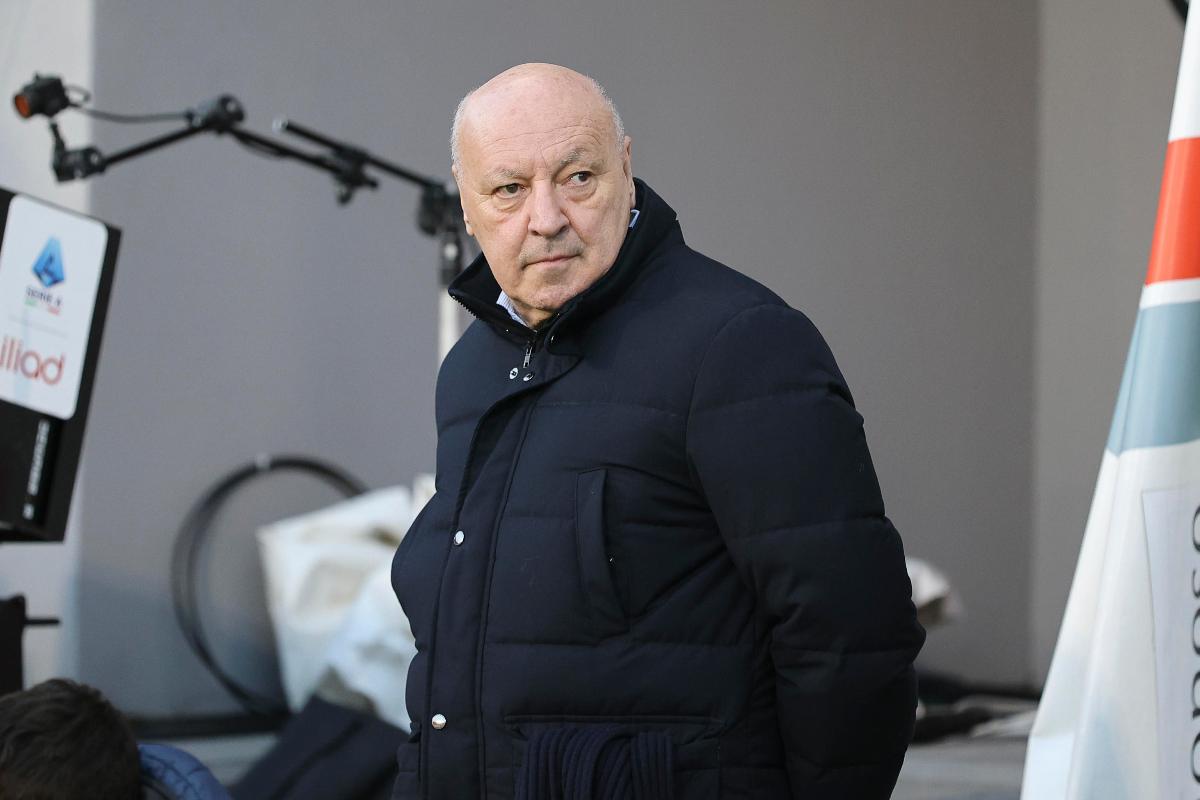Il presidente dell'Inter Marotta poco prima della gara con la Cremonese
