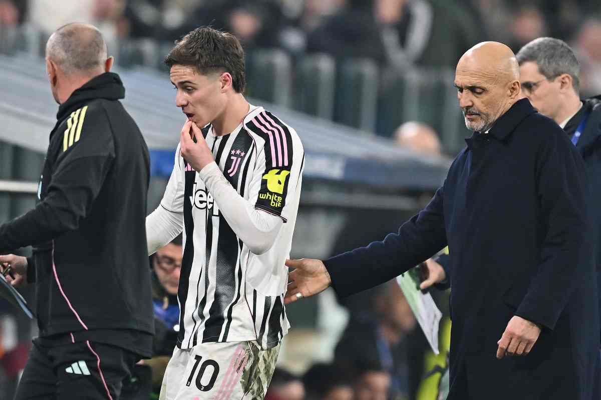 Luciano Spalletti e Yildiz mentre discutono