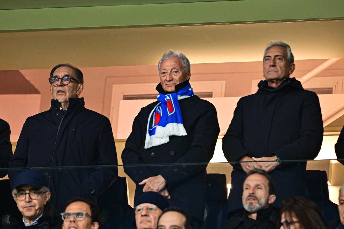 Buonfiglio, La Russa e Gravina in tribuna nella gara contro l'Irlanda