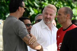 Tare insieme ad Allegri e Ibrahimovic a Milanello