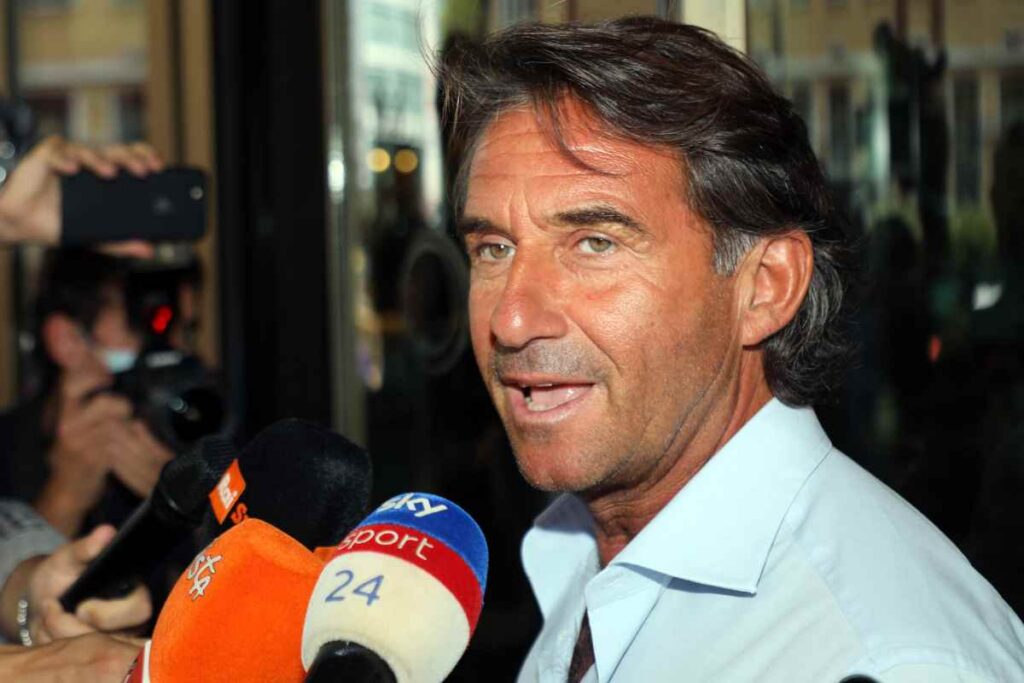 L'Ad della Juventus Carnevali durante un incontro con la stampa
