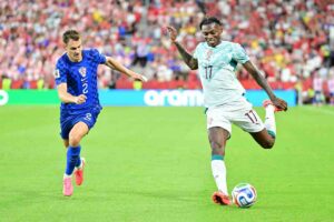 Rafa Leao durante la gara con ka Croazia ai mondiali