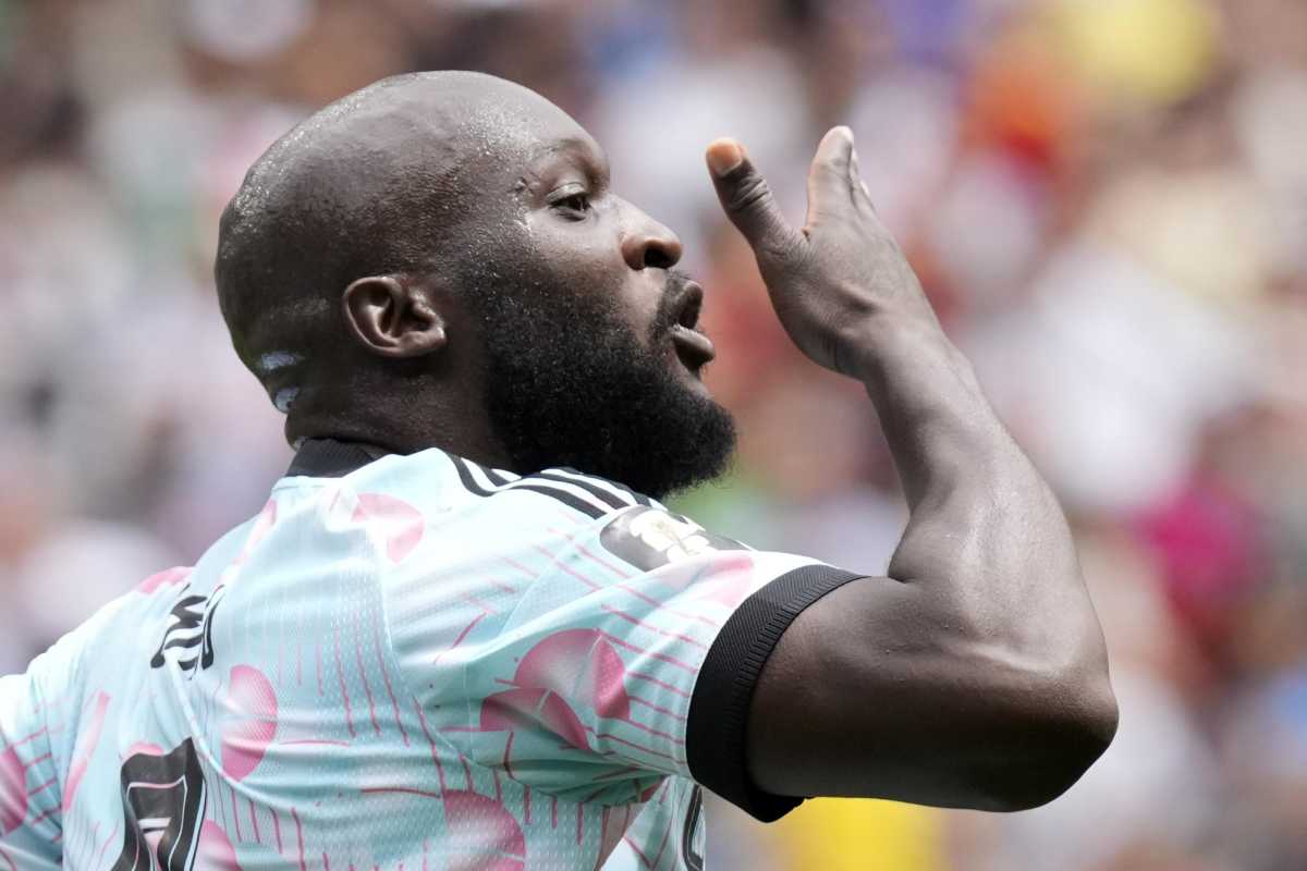 Romelu Lukaku dopo aver segnato una rete
