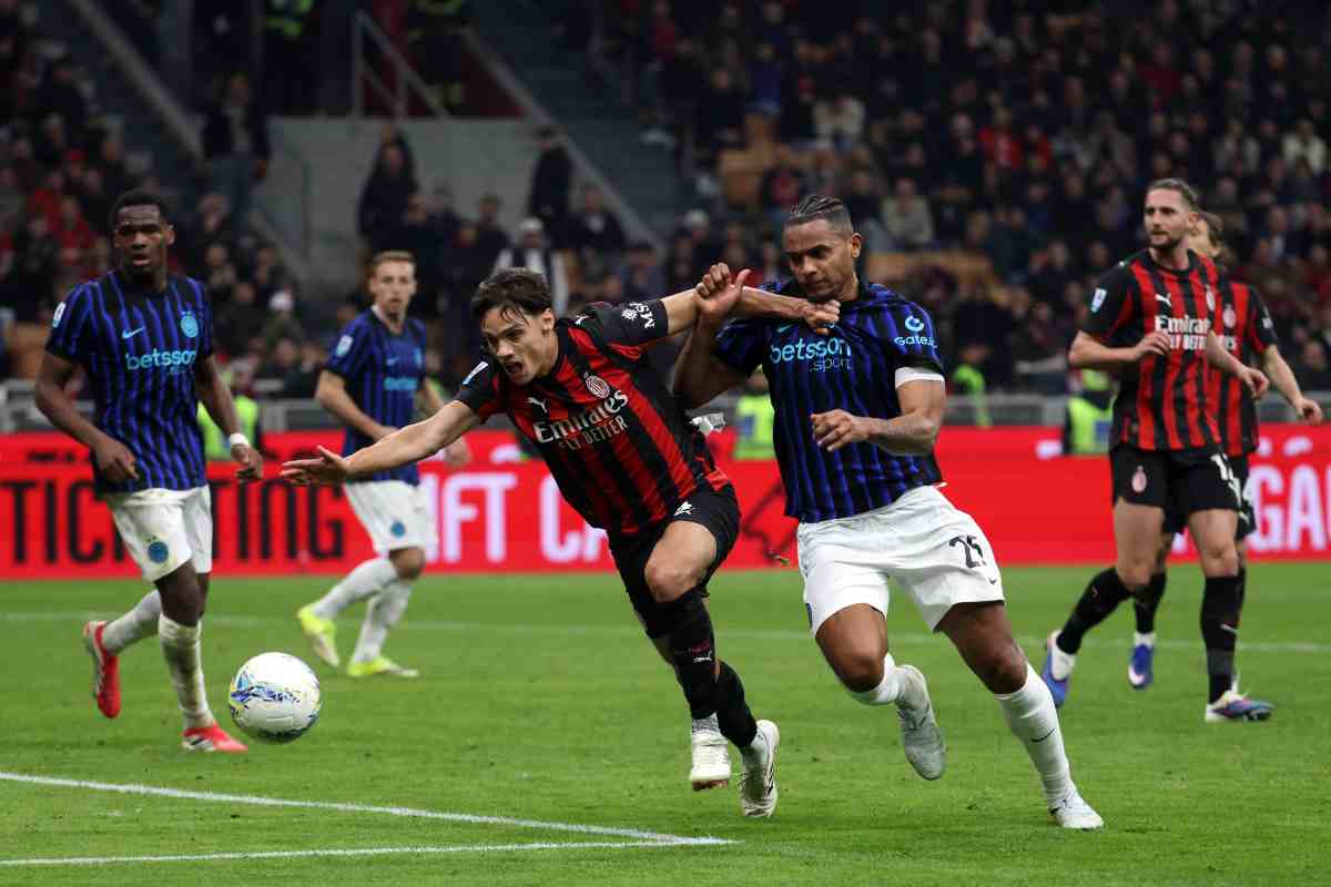 Samuele Ricci in una fase del derby