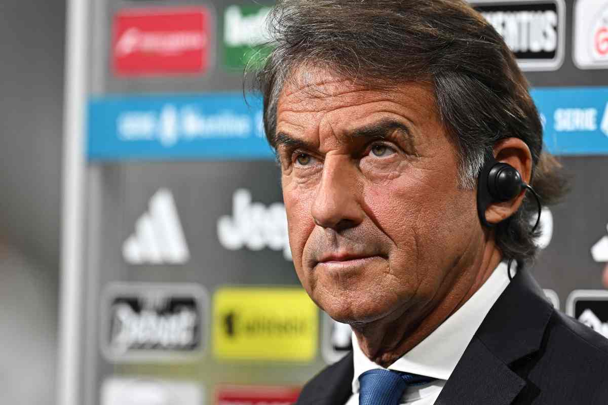 L'Ad della Juve Carnevali durante un incontro con la stampa