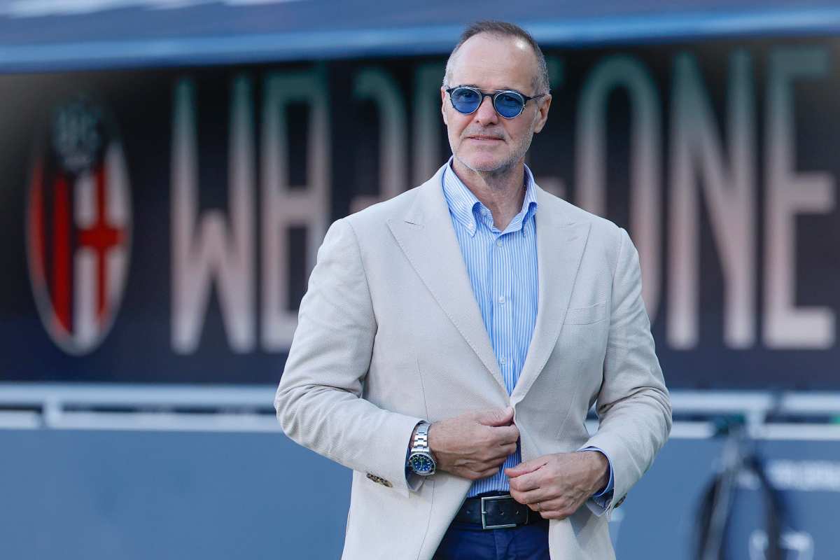 Joey Saputo patron del Bolona prima della gara con la Lazio